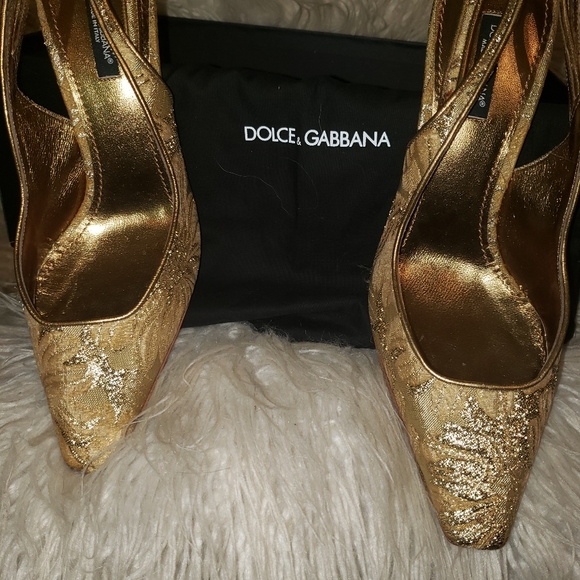 Dolce & Gabbana vintage slingback brocade pumps - Picture 7 of 7
